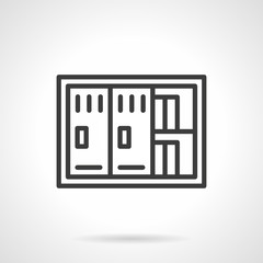 Documents safe black line vector icon