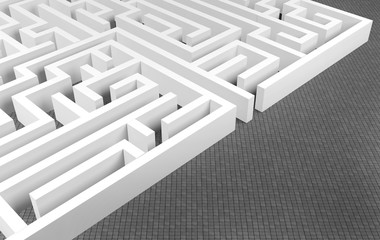 Maze background, complex problem solving concept