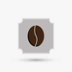 Coffee design. frame icon. White background, vector illustration