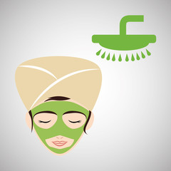 Spa center design. health icon. Isolated illustration