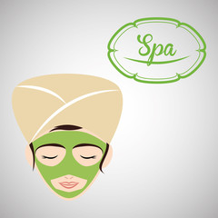 Spa center design. health icon. Isolated illustration
