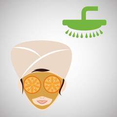 Spa center design. health icon. Isolated illustration