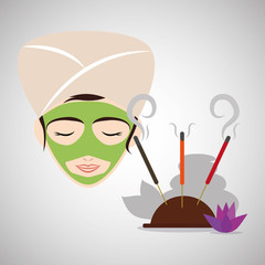 Spa center design. health icon. Isolated illustration