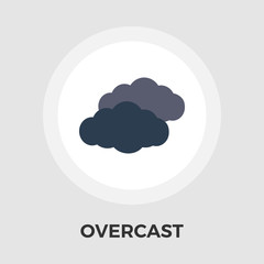 Overcast icon vector.