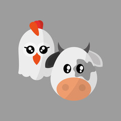 Animal face design. cartoon icon. vector illustration