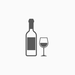 bottle and wine glass icon