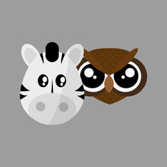 Fototapeta premium Animal face design. cartoon icon. vector illustration