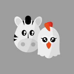 Animal face design. cartoon icon. vector illustration