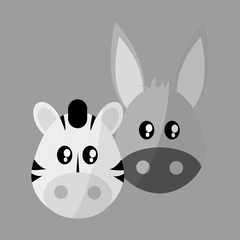 Animal face design. cartoon icon. vector illustration