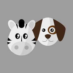 Animal face design. cartoon icon. vector illustration