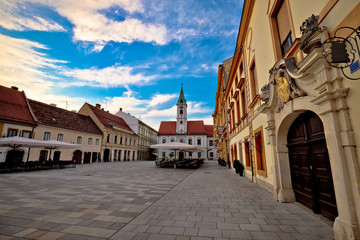 Fototapeta na wymiar Varazdin baroque architecture in town center