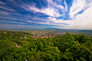 Town of Samobor aerial view