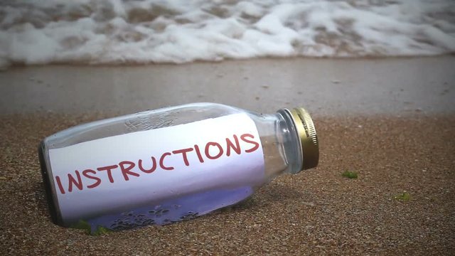 Instructions in a bottle