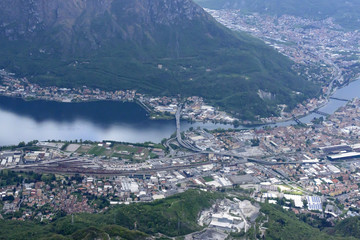 bridges over Adda river, Lecco, Italy