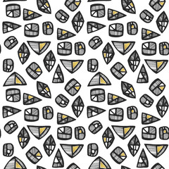 Tribal seamless pattern - black and white seamless pattern.Vector illustration. Geometric print. ethnic hipster backdrop. hand drawn