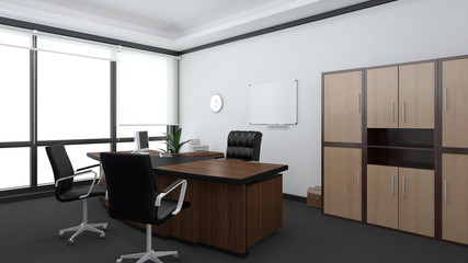 3D Interior rendering of an office