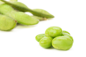 boiled green soy beans