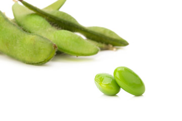 boiled green soy beans