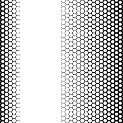 Background with gradient of black and white hexagons