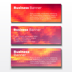 Banners set. Horizontal business banner templates