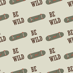 Skatebord seamless pattern