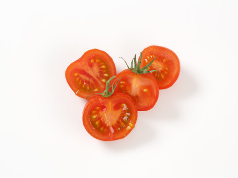 raw tomato halves