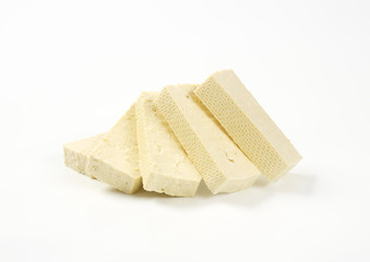 Slices of plain firm tofu