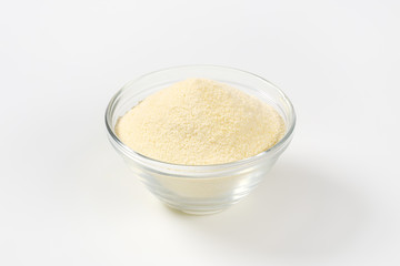 Heap of raw semolina
