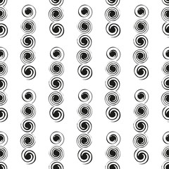 Black and white seamless background of swirl pattern