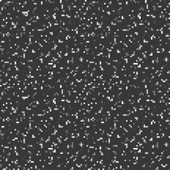 Pixel art style noise seamless vector background black