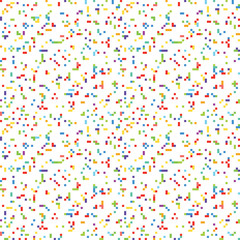 Pixel art style noise seamless vector background colorful