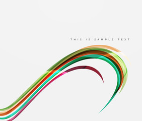 Color stripes with shiny light effects, wave line abstract background