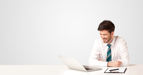 Business man with white background