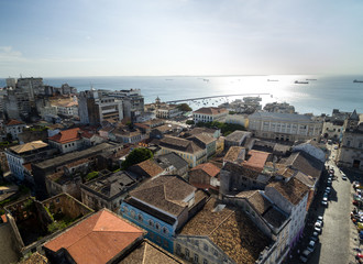 Obraz premium Aerial view of Salvador City in Bahia, Brazil