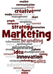 Marketing, word cloud concept