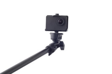 stick and action camera