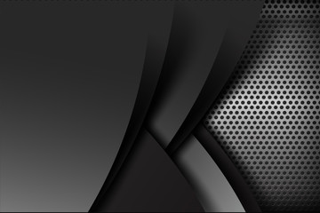Dark chrome black and grey layer element background texture vect