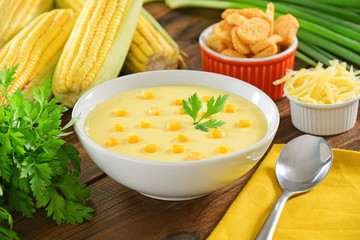 Corn soup bowl
