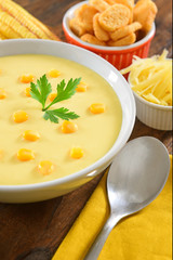 Corn soup bowl