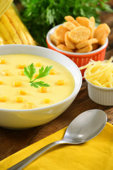 Corn soup bowl