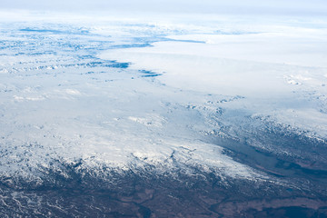 Iceland landscape seen from above