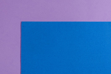 Eva foam ethylene vinyl acetate sponge plush blue surface on light purple smooth background