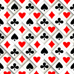 Card suits seamless pattern. 