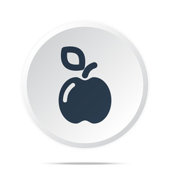 Black Apple icon on white web button