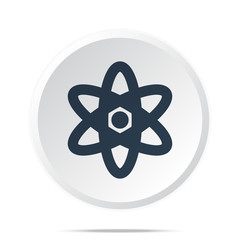 Obraz premium Black Nuclear icon on white web button