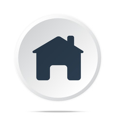 Black Home icon on white web button