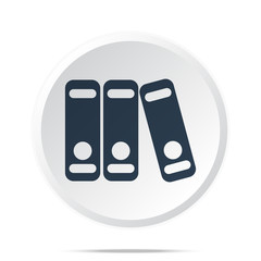 Black Binders icon on white web button