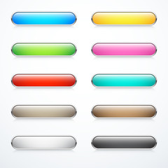 Set of rounded buttons