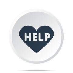 Black Defibrillator  icon on white web button