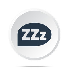 Black Sleep icon on white web button